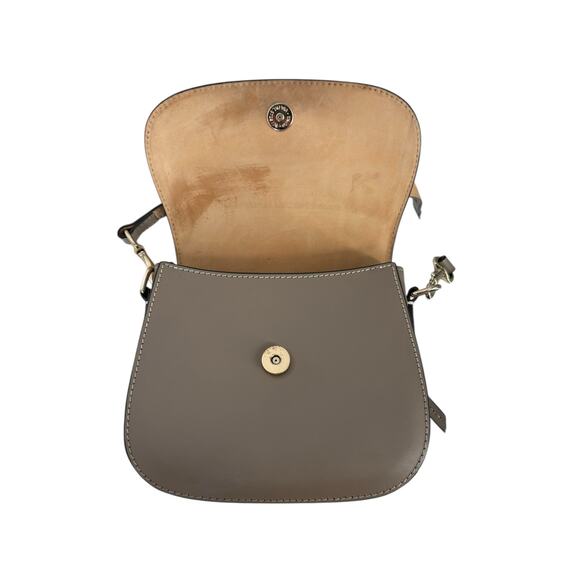 Dooney & Bourke Saddle Bag Crossbody Beige Leather Old Money Equestrian - Picture 6 of 16